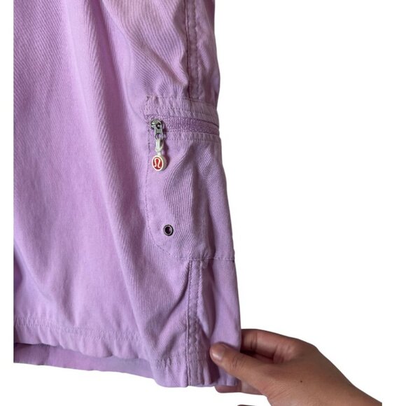 Lululemon purple high rise cargo shorts size M - Picture 6 of 6